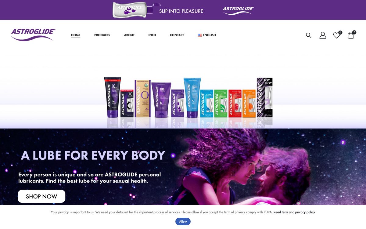 Astroglide Thailand — WooCommerce website by BangkokSync