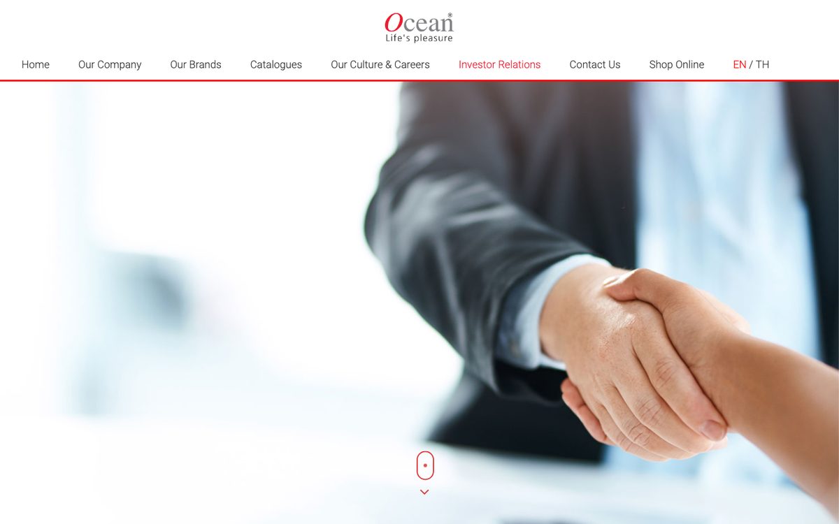 บริษัท โอเชียนกลาส จำกัด (มหาชน) investor relations site